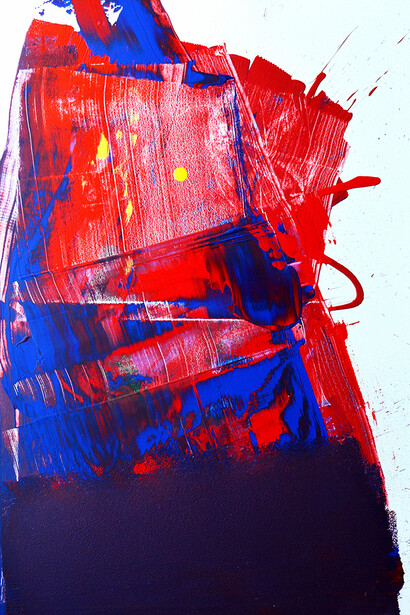 Anthony Hunter_Scrape, scrape, scrape from the tableside of my heart painting_gloss on canvas_60 x 40