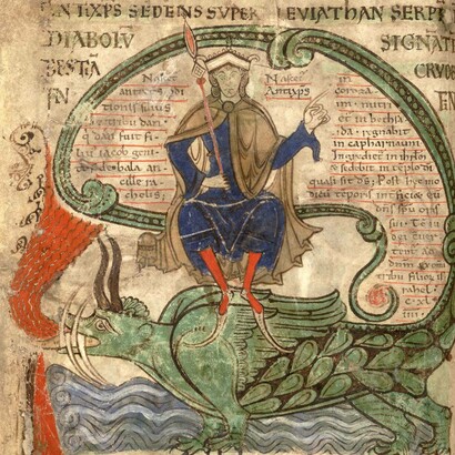 Lambert- Liber Floridus, Anticristo seduto sul Leviatano, 1120