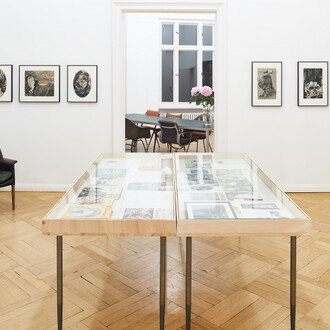 Sarah Schumann, Collages and paintings from 1954 to 1982, ausstellungsansicht. Mit freundlicher genehmigung von Meyer Riegger