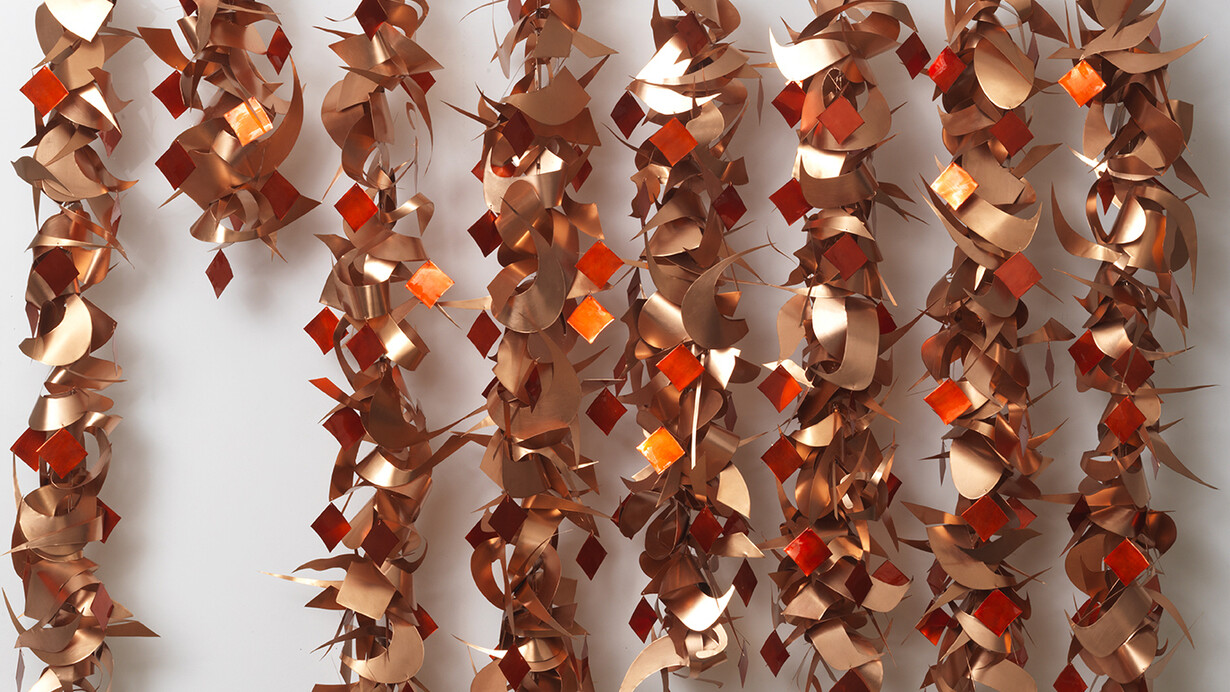 Jinchi Pouran, Hanged, detail, 2015, copper, 7w in