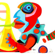 Karel Appel (Dutch 1920-2006), Clown d'Amsterdam, acrylic on wood , Gift of the artist, 1976 © Karel Appel Foundation / SODRAC (2016)