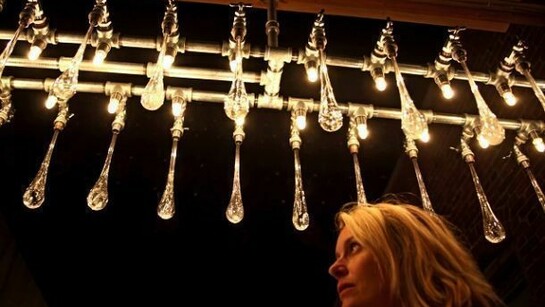 Tanya Clarke and Rain Sculpture