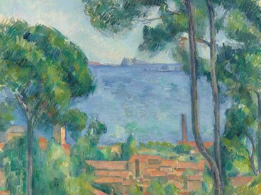 Paul Cézanne, Vue sur l'Estaque et le château d'If,  1883-1885, dettaglio. Collezione privata