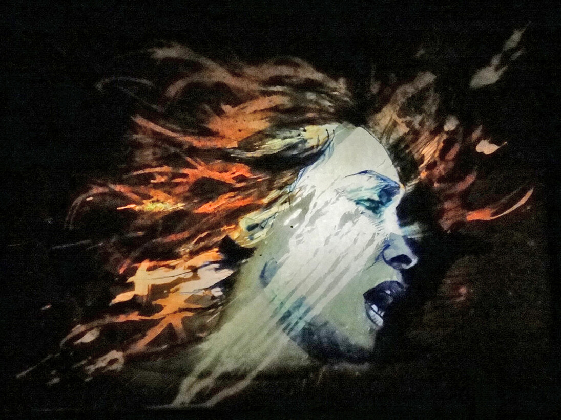 Christine Barbe, I Don’t know how to face it, 2014, Ensemble de 6 dessins, Stylo bille, encres et techniques mixtes sur papier Arches dans caisson lumineux, 34 x 25 cm, Courtesy galerie Eric Mouchet