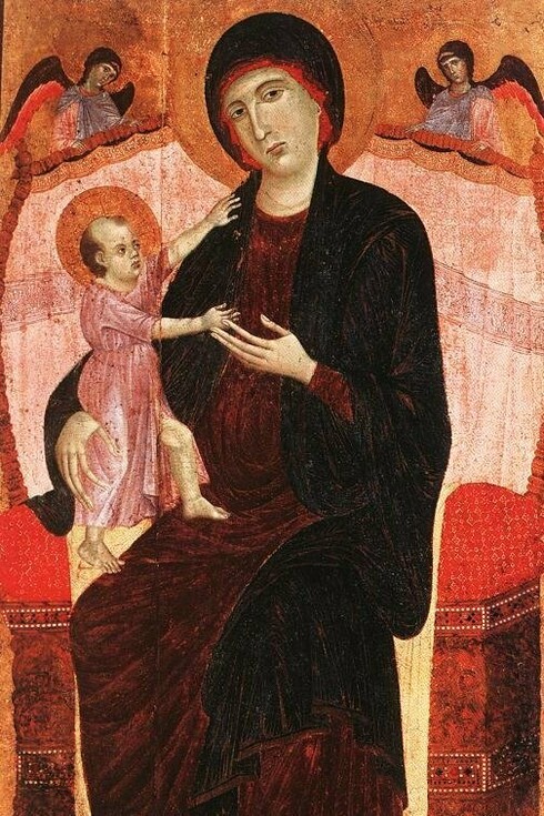 "Madonna Gualino", Duccio di Buoninsegna, tempera e oro, 1280–1283. Galleria Sabauda di Torino