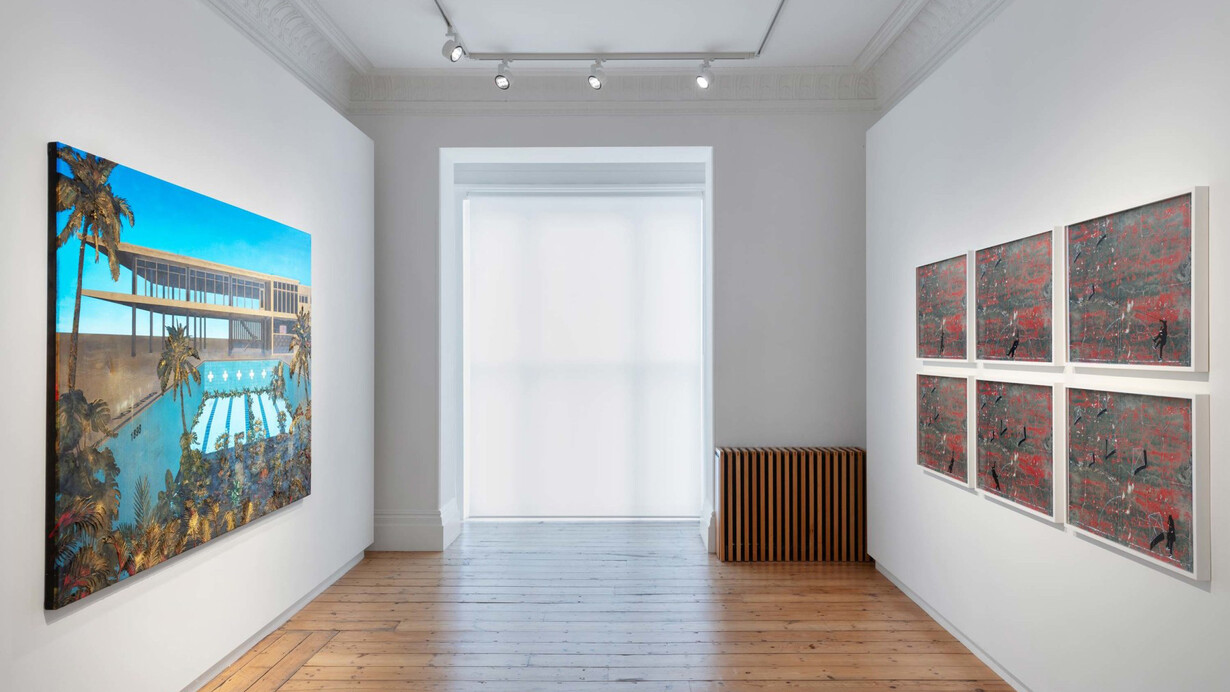 Robin Rhode and Rogelio Báez Vega, In dialogue, exhibition view. Courtesy of Lehmann Maupin