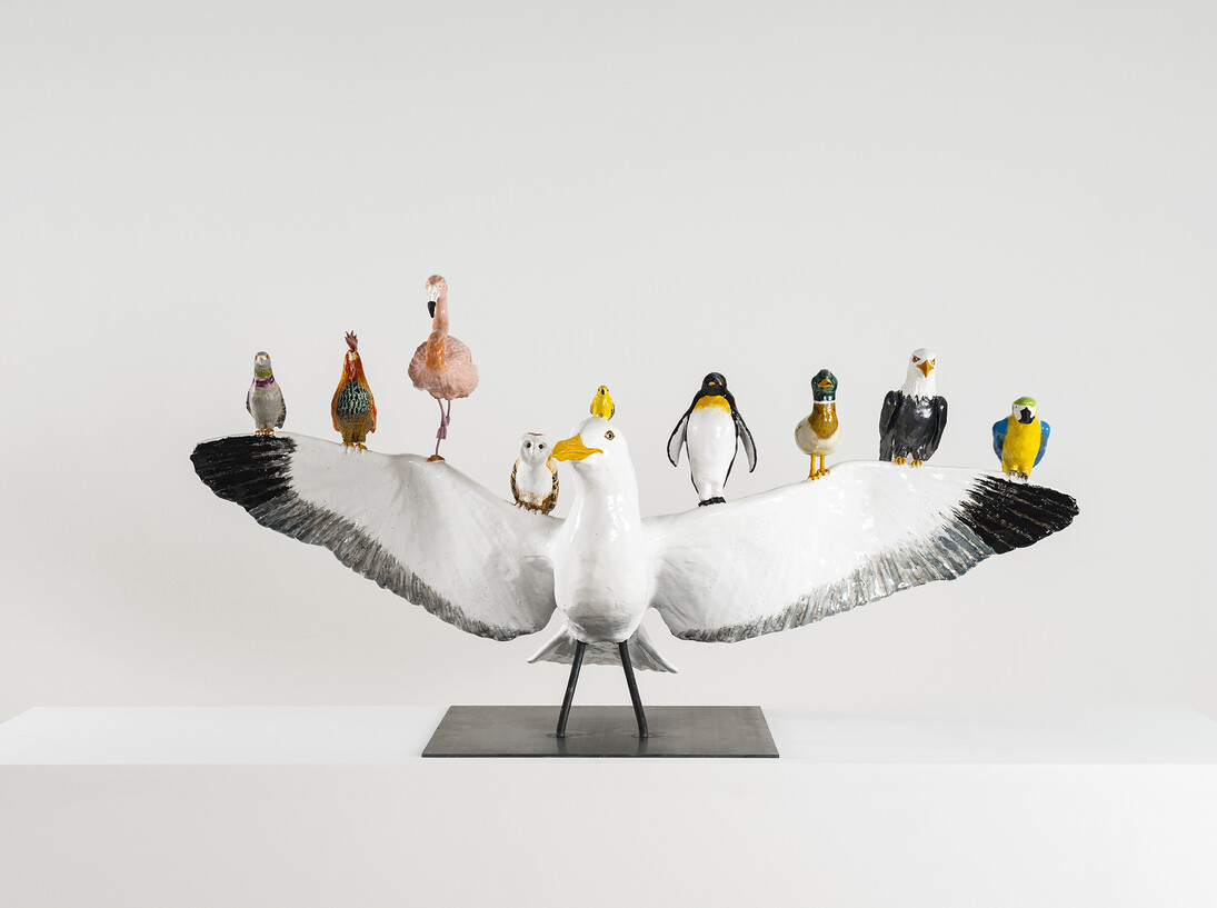 Seagull, 2016, Glazed ceramic 55 x 110 x 45 cm
