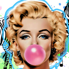 Marko Stout, Glamour untamed. Marilyn and the zebras, 2024. Courtesy of Kate Oh Gallery