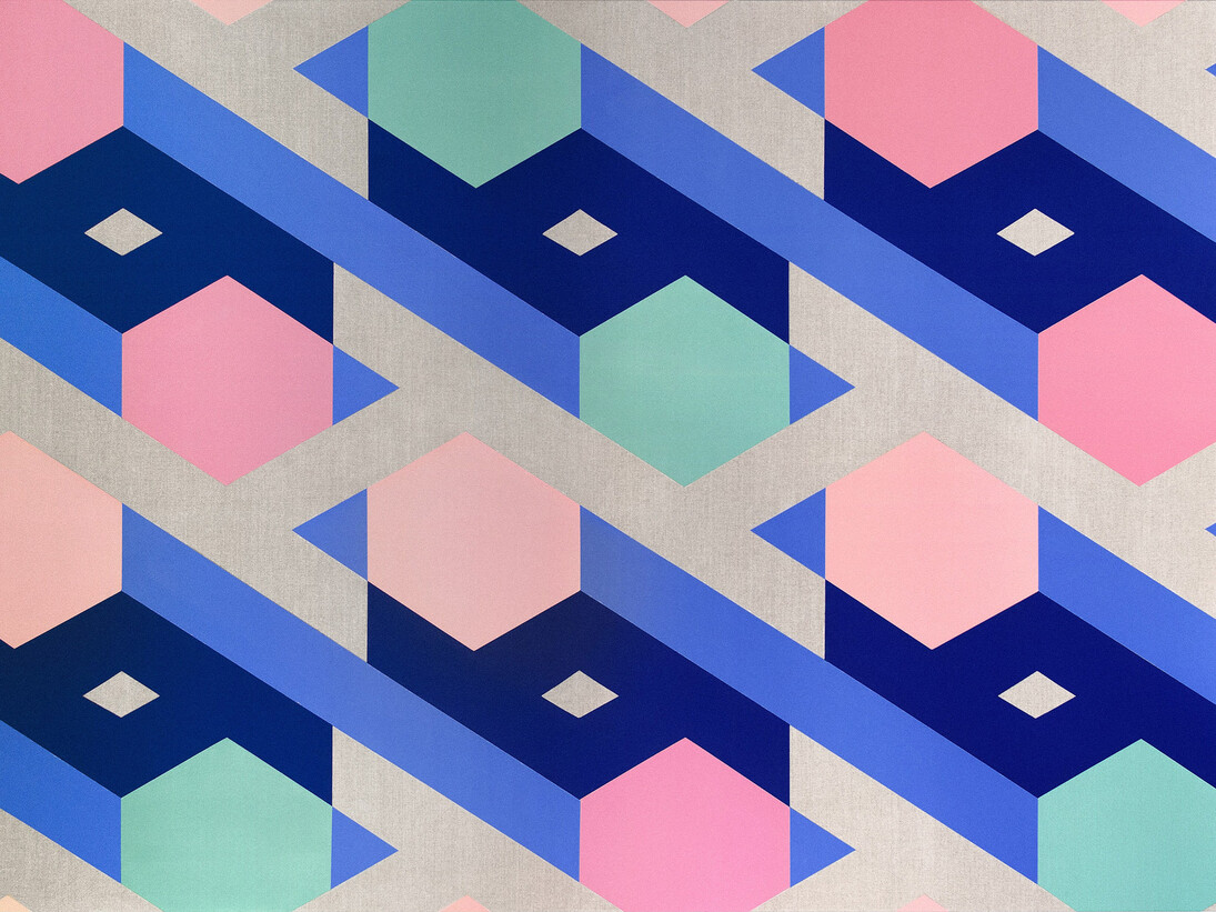 On Being Blue A Philosophical Enquiry (No. 4_2), 2015, Tempera on Linen, 180 x 127 cm