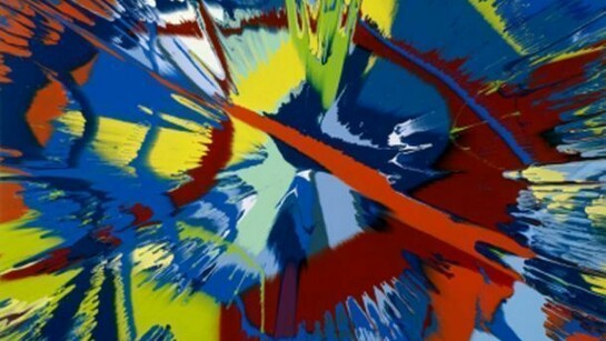 Damien Hirst, Beautiful Missiles and Rockets and Misery and General Bloody Destruction Painting, 2007, 48 x 48 in. (121.9 x 121.9 cm)
Gloss household paint on canvas, Photo: Edouard Fraipont