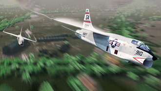 Avión militar Vought RF8A Crusader utilizado por la Marina estadounidense en la Crisis de los Misiles en 1962