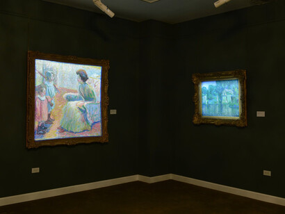 Various artists, In a different light. The evolution of American Impressionism, exhibition view. Courtesy of Madron Gallery