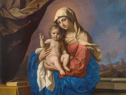 'Virgen de la Bendición' (1651) de El Guercino en Turín, Museos Reales - Galería Sabauda