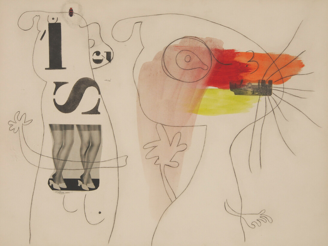 Joan Miró, Métamorphose, 1936, Pencil, India ink, wash, decal and watercolour on paper, 48.3x63.8cm (19 x 25.1 in). Art Revolutionaries, Mayoral at 6 Duke Street, London, 18 January—10 February 2017