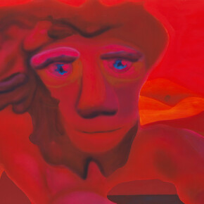 Austin Lee, Lion with blue eyes, 2024. Courtesy of the artist and Jeffrey Deitch. Photos by Genevieve Hanson