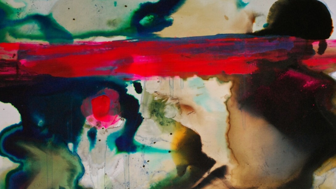 Alex Gough, Wilderness in Paint series, 34  x  24 cm, Mixed media on paper, 2011 
