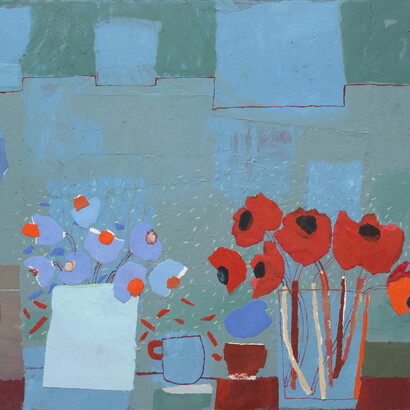This Summer, Last Summer – mixed media on panel – 74 x 99cm.  Courtesy of Thackeray Gallery