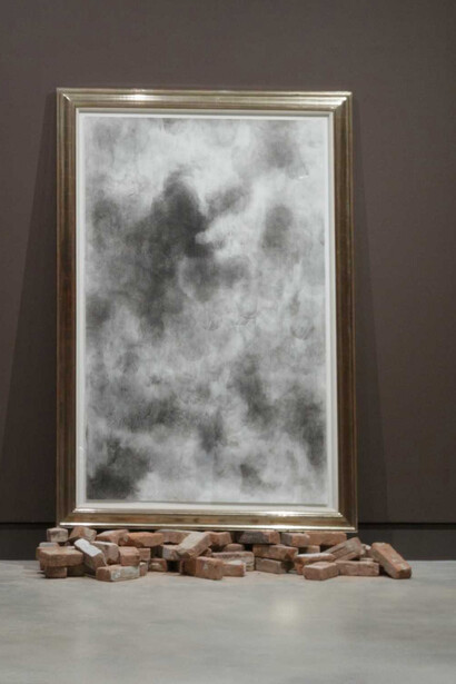 David Hammons (American, born 1943), Basketball and Bricks, 2006 (Installation at the Norton Museum of Art)