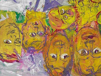 Georg Baselitz, Wir besuchen den Rhein I (We Visit The Rhine), 1996. Courtesy of the artist/Gagosian