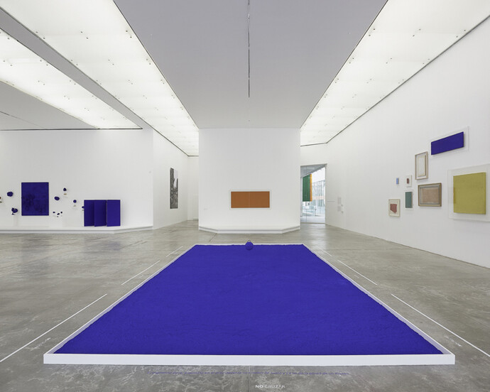 Yves Klein, Exhibition view. Courtesy of MUAC