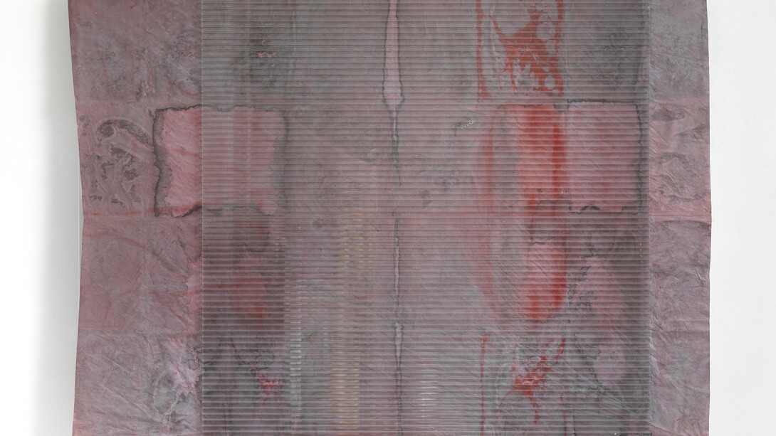 Christina Michalis, Untitled, 2011, watercolour on cotton, polycarbonate, 210 x 212 cm