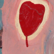 Jack Kerouac, Sacred Heart, N.D., olio su carta. 23x30,5 cm