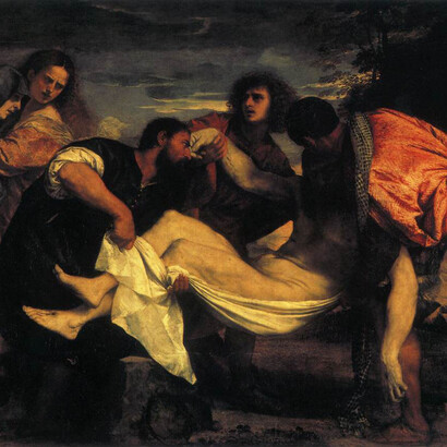 Tiziano, Deposizione, particolare