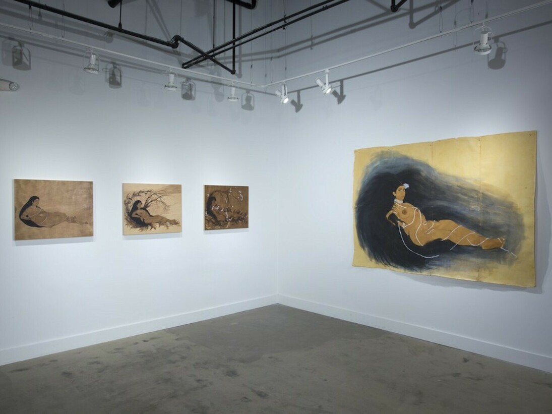 Hiba Schahbaz. Self Portraits, Exhibition view. Courtesy of Project For Empty Space
