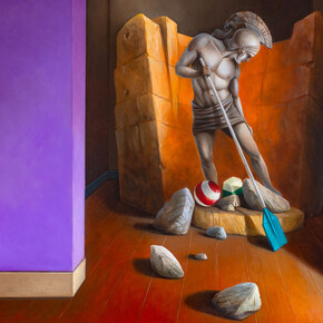 Palumbo Ciro, In un altro luogo, in un altro tempo, 2021, olio su tela, 110x130 cm