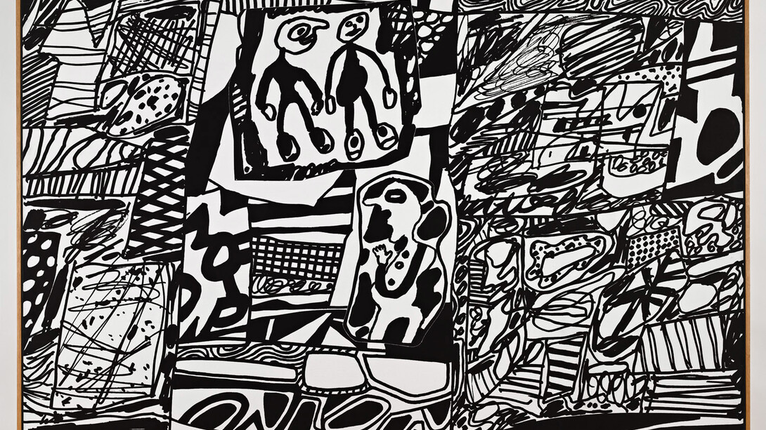 Jean Dubuffet, Site de Memoire III, 1979, Silkscreen on canvas, 57 1/2 x 83 1/4 Inches, Initialed and numbered edition of 10, Published by Pace Editions, Inc. © Jean Dubuffet. Photo courtesy Pace Prints.