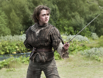 Maisie Williams en el papel de Arya Stark en la serie «Juego de tronos»
