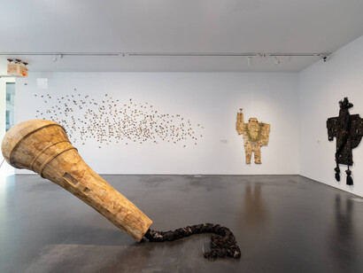Sammy Seung-min Lee, Convertirse en madre patria, vista de exhibición. Cortesía de MCA Denver