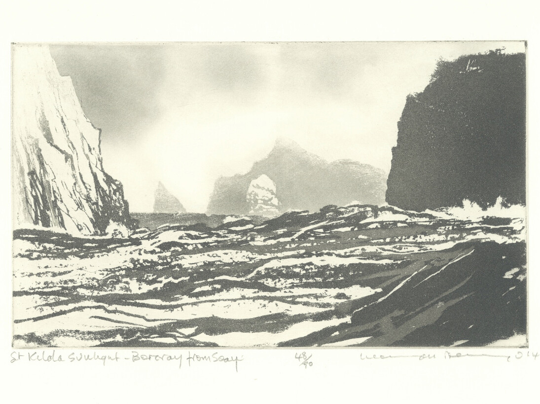 Norman Ackroyd, St Kilda Boreray from Soay 