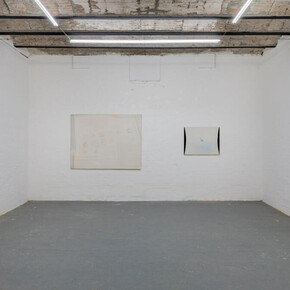 Riccardo Guarneri con Virgilio Guidi, Venezia, vista della mostra. Per gentile concessione di Galleria Michela Rizzo