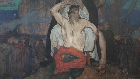 Mater Dolorosa Belgica (1915), oil on canvas,  copyright of The Estate of Frank Brangwyn