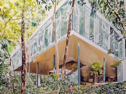 Eamon O'Kane, Casa lina Bo Bardi (detail), 2026. Courtesy of Hillsboro Fine Art 