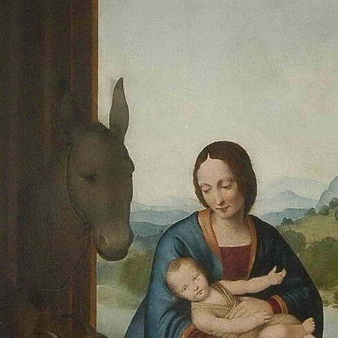 La Madonna,  dettaglio della Tavola di Tortona