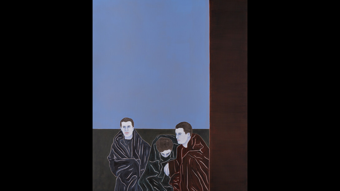 Djamel Tatah, Untitled, 2014, oil and wax on canvas, 98.43hx78.74w inches. Courtesy of the artist and Bienvenu Steinberg & J