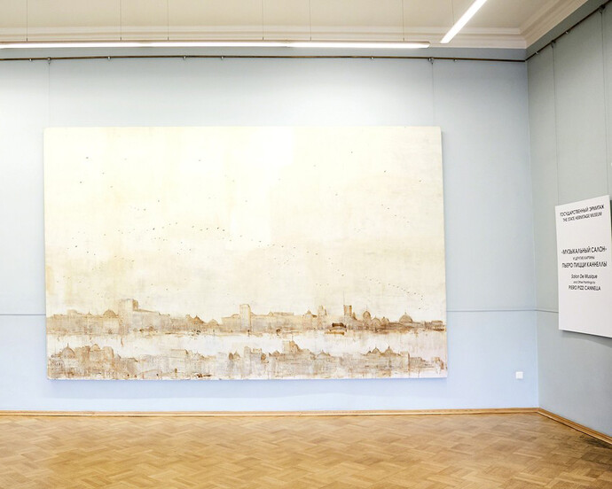 Salon de musique and Other Paintings by Piero Pizzi Cannella, Exhibition view. Courtesy of Partners & Mucciaccia