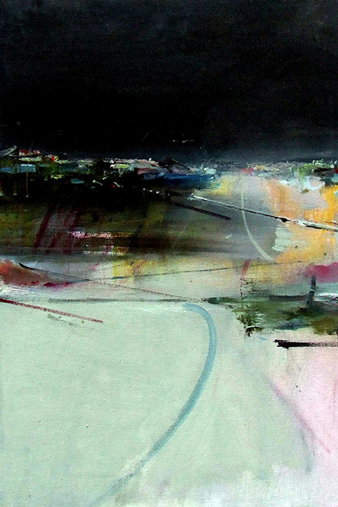 Sarah Shaw, Roads I, Oil on Canvas, 45 x 50 cm