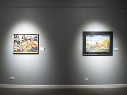 Bernece Berkman-Hunter and Ethel Spears, exhibition view. Courtesy of Madron Gallery