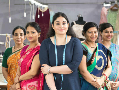 South Asian women in traditional clothing working together in textile factories, highlighting female solidarity and labor in the region