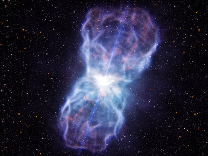 Representación de un cuásar