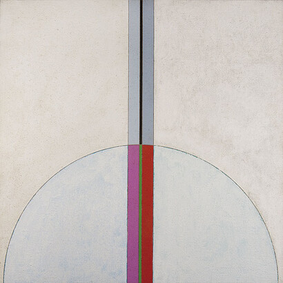 Eugenio Carmi, Infinito, 1992, acrilici su juta, 100 x 100 cm