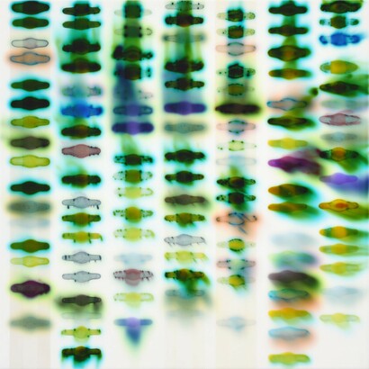 Jaq Chartier, Amber/Turquoise (detail), 2025. Courtesy of Dolby Chadwick Gallery