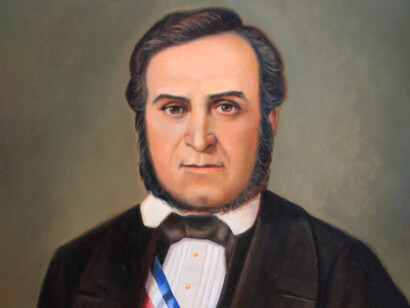 El presidente Juan Rafael Mora Porras. Obra de Gonzalo Morales Sáurez