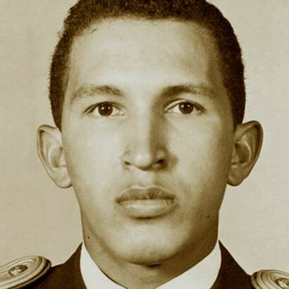 Hugo Chávez en la academia militar