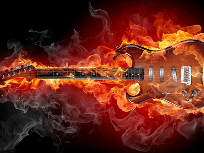 Flaming Guitar