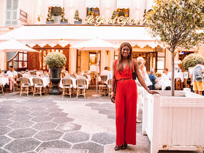 Hanna Fitz at Place Massena, Nice, France 