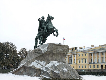 Peter der Große. Reiterstatue von Etienne Maurice Falconet. St. Petersburg, Russland
